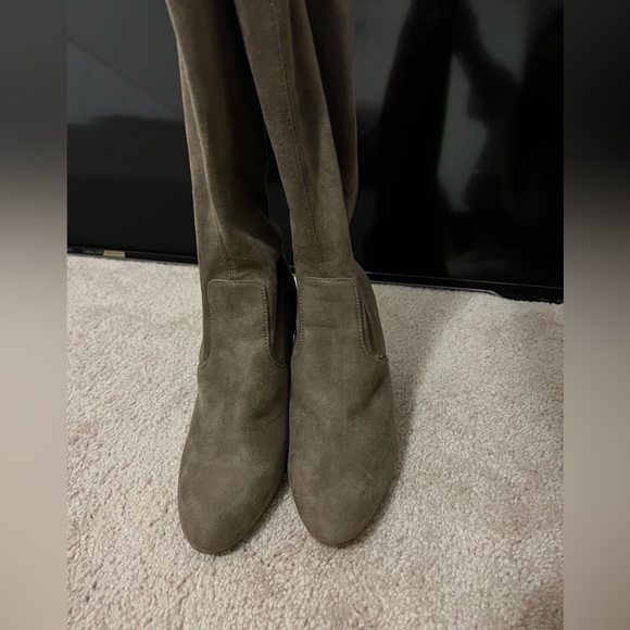 Steve Madden over the knee heel boots taupe - Picture 1 of 6